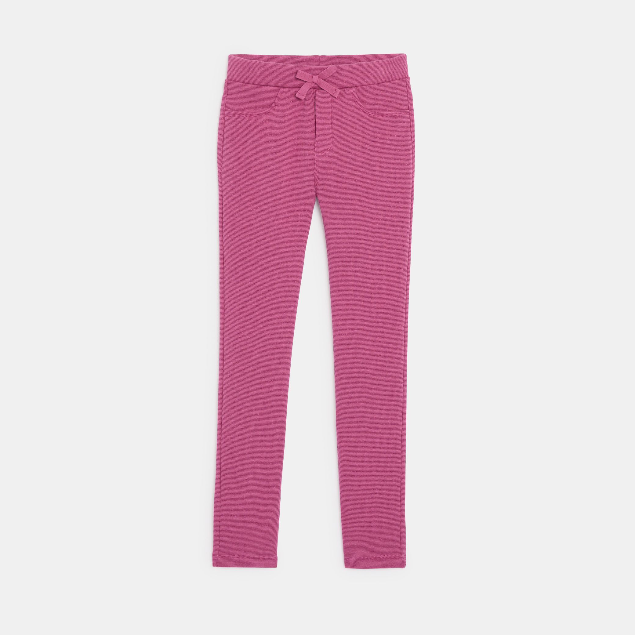 Quần jegging vải Milano màu be đậm ánh kim